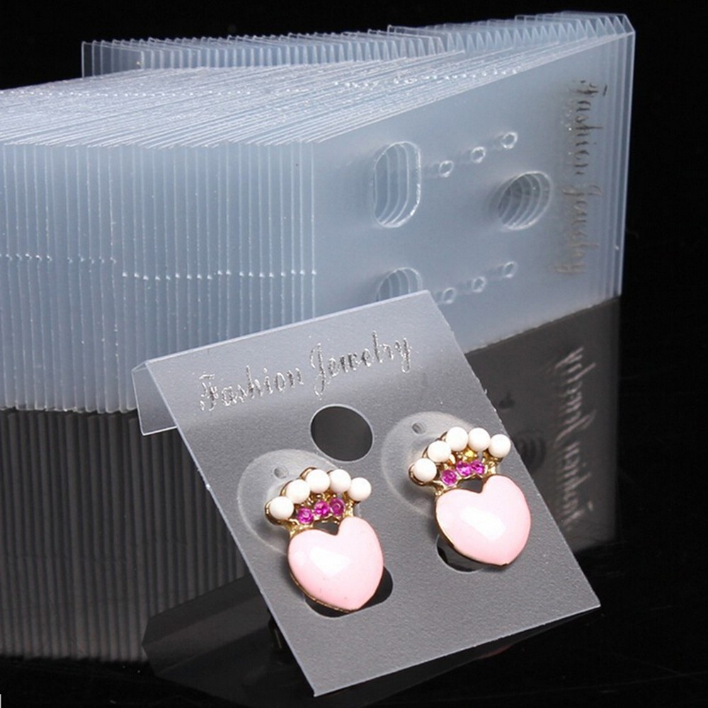 Clear Professional.Type Plastic Earring Ear Studs Holder Display Hang Cards