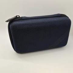 TUMI for Delta Navy Blue Hard Shell Amenity Travel Case Kit Zippered Pouch Zippe