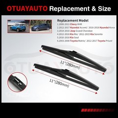 11&Prime; Rear Wiper Blade for Jeep Grand Cherokee 20142022, Chevy HHR 0611 Back Wi…