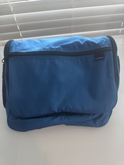 L.L. Bean Blue Personal Organizer Hanging Toiletry Bag Camping Travel Gym