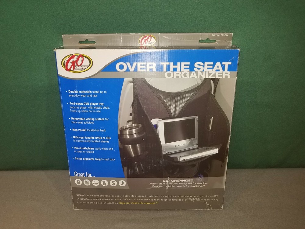 GO GEAR OVER THE BACK SEAT ORGANIZER By Hopkins in box