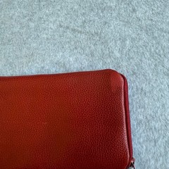 St. Thomas Red Cowhide Leather Travel Pouch Storage Organizer 2 Pocket Zip Side