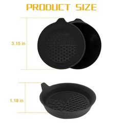 Mandark 4PCS Car Cup Holder Coaster, Silicone Anti-Slip Vehicle Insert Black