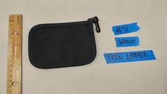 RETIRED NWOT TOM BIHN Clear Wallet Organizer Pouch Black Nylon Leather Rare #31