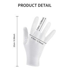 Frienda 300 Pcs Cotton Gloves Bulk Large Size for Men Women XL, White