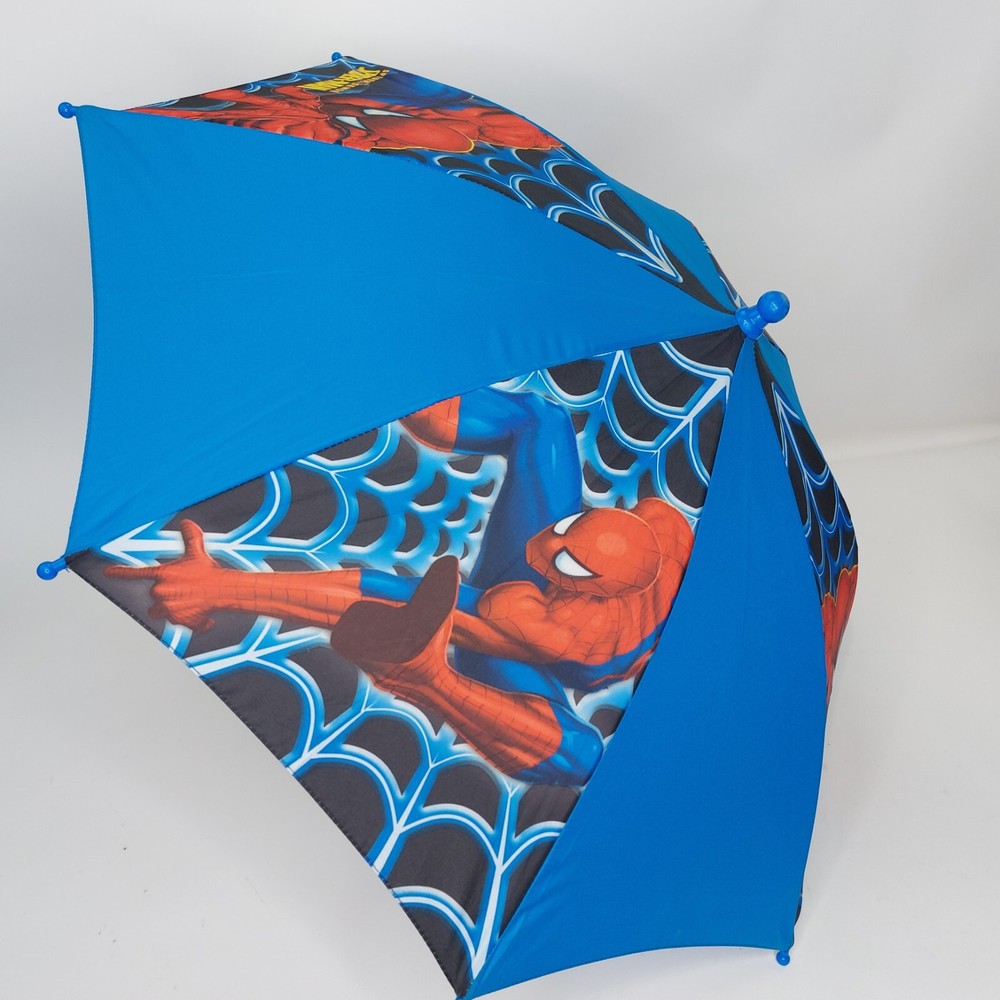 Marvel Folding Spiderman Child Umbrella – Manual Opening – Red & Blue – Classic