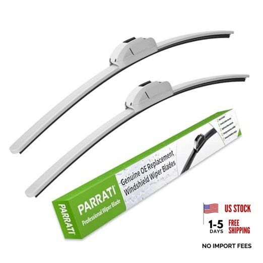 OEM QUALITY 22&Prime; + 22&Prime; Premium All-Season White Windshield Wiper Blades (Set