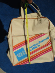 VINTAGE AMERICAN EXPRESS VACATIONS CANVAS TRAVEL SHOULDER BAG TOTE, BRAND NEW
