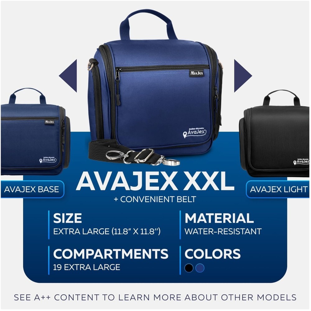 Compact Travel Toiletry Bag – Shower Bag for Men & Women