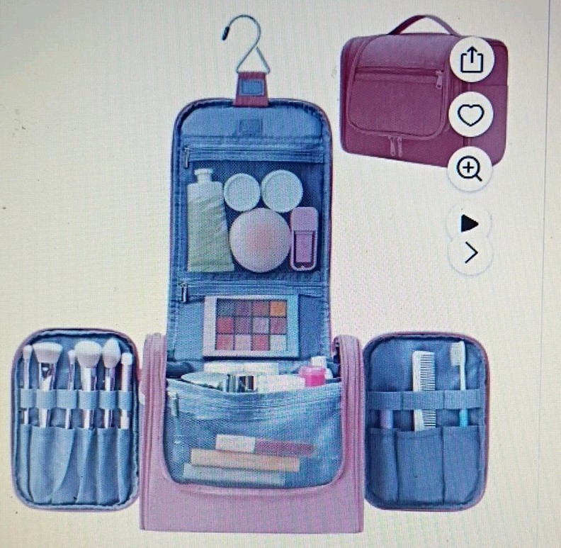 Large Hanging Toiletry Bag for Men, Travel Bathroom Bag with Hook, Hygiene Bag O