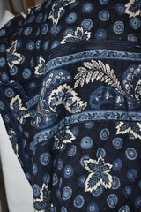 Vintage Vera Bradley Large Garment Bag in Retired Blue Coin Pattern