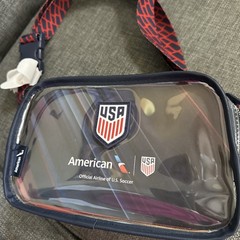 American Airlines USA Soccer FIFA Limited Edition Amenity Kit Clear Fanny Pack