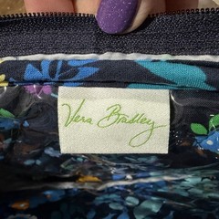 Vera Bradley Hanging Toiletry Travel Bag Organizer Midnight Blues Floral EUC!