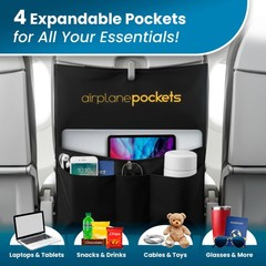 Airplane Pockets – Accessories Plane Travel Essentials, Organizer Black
