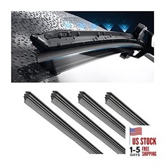 4 Pieces Windshield Wiper Blades Refills, DIY Adjustable Car 19 Inches