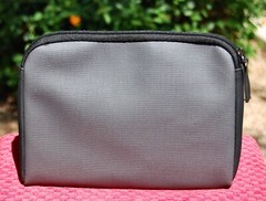 Tumi for Delta Gray Zippered Pouch Travel Case Toiletries Makeup Bag