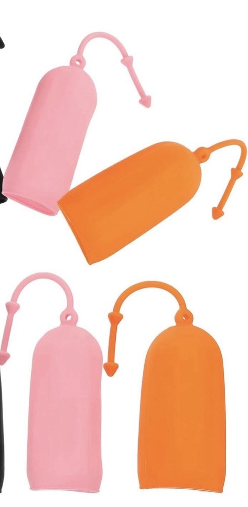Leakproof Travel Bottle Covers 4pcs Silicone Elastic Sleeves 2 Pink 2OrangeA0262