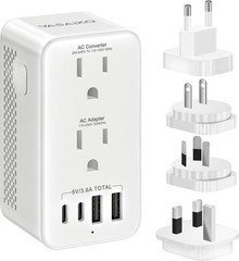 Voltage Converter US to Europe, Travel Adapter Voltage Converter