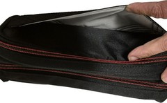 Elleven Black Travel Organizer Case Leeds TeckTrap Elastic Keeper 3 Compartments