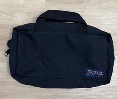 JanSport Hanging Travel Toiletry Organizer Black Zip Case w Hooks