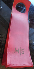 Mark and Graham Everyday Leather Wine Tote Bag red mono M/S New wo tag