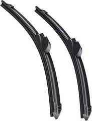 Windshield Wiper Blades 22 Inch Natural Rubber Streak Free Quiet Heavy Duty Pair