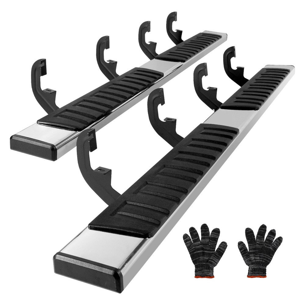 6&Prime; Running Boards Nerf Bars For 2019-2023 Silverado Sierra 1500 Crew Cab
