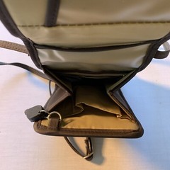 Travelon Mini Crossbody Handbag Brown Microfiber Travel Bag Organizer Unisex