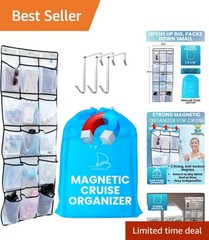 Cruise Approved Magnetic Organizer: Multi-Functional 15 Pocket Storage Solution