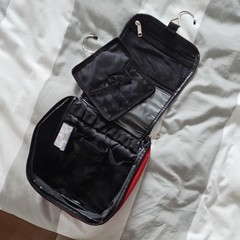 Vintage American Tourister Red Travel Toiletry Bag with Stainless Steel Hook