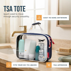 Travel Toiletry Bag Set: Hanging Bag, TSA Liquid Bag & Organizer Pouch