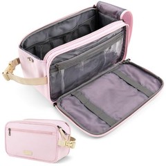 Pavilia Canvas Travel Toiletry Bag for Women, Dopp Kit Bag, Water Resistant C…