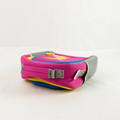 Travel Organizer Case for Headphones & Electronics Pink Yellow Zipper