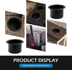 2PCS Car Cup Holder Insert, Recessed Drop in Metal Cup Drink Can Holder, Large C