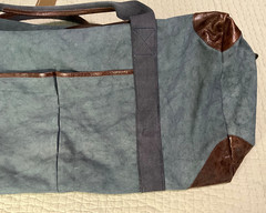 POTTERY BARN UNION CANVAS WEEKENDER LARGE BAG GRAY NEW WITH TAGS