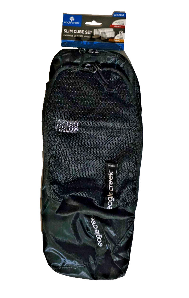 Eagle Creek Pack It Slim Cube Set Black Organizer Bags Medium & Small