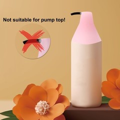 4Pcs Travel Bottle Covers Silicone Toiletry Sleeves Pink Medium 1.08&Prime; Dia