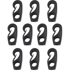 YYST Kayak Cord Hook Nylon Bungee for Shock Cords 1/4&Prime; and 3/16&Prime;, Black