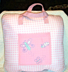 (S142)-Child Picnic-Beach-Camp-Travel Blanket Carry/Tote Bag wi Handles & Pocket