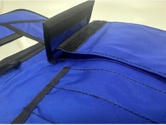 L.L. Bean Travel Bag Black Blue Nylon Hanging Tri-Folding Shower Caddy Organizer