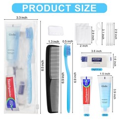 50 Basic Toiletry Kits – Travel Size Hygiene Kits for Homeless Care Packages, 10