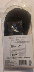 Travel Smart by Conair Sleep Mask and Ear Plugs Set NEW Factory Sealed