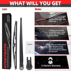 Replacement for Honda Pilot 2009-2015 Rear Windshield Wiper Arm Blade Set