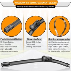 OEM Windshield Wiper Blade Replacement for GMC Terrain Chevy Equinox 2010-201…