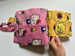 NEW! Baggu “HELLO KITTY & FRIENDS FLORALS” 3D ZIP SET Recyc. Nylon Sold Out/RARE