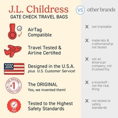 J.L. Childress Gate Check Travel Bag for Car Seats – Red