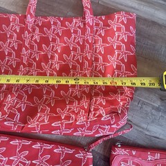 Red Starfish Insulated Bag With Sunglasses Pouch And Make Up Pouch Beach Sun