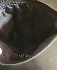 TUMI For Delta Faux Leather Navy Leather Travel Pouch Bag Cosmetic Case Zip