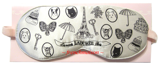 LADUREE French Eiffel Tower BLINDFOLD SLEEP EYE MASK from PARIS Gift U.S. Seller