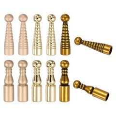 12Pcs for Bolo Tie Tips 1&Prime;/0.94&Prime; Gold/Gold Fog/Dark for Vintage
